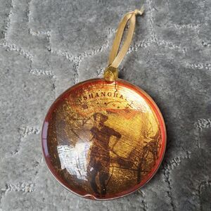 SHANGHAI BOY WITH CARRIAGE HANGING CHRISTMAS ORNAMENT 4" HOLIDAY DECORATION RARE